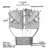 Howard Hughes Sr. introduced the twin-cone roller bit in 1909.