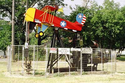 Decorated pump jack in Luling, Texas