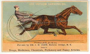 Circa 1870 advertisement for "Ewing's Patent Vacuum Oil" 