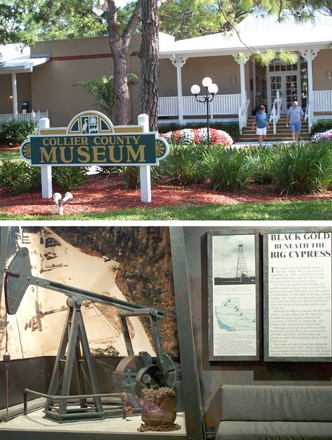 first florida oil well oil pumps at Collier County Museum