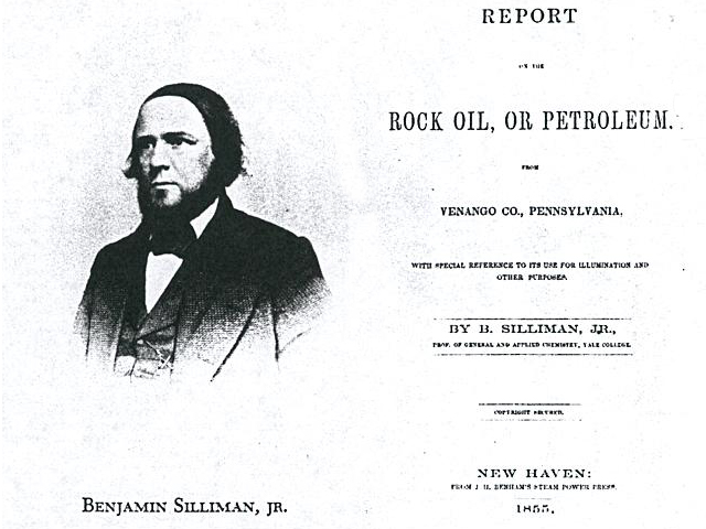 Professor Silliman 1855 report on turning rock oil into kerosene.