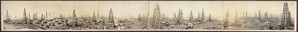 felty outdoor museum 1918 panorama of oilfield