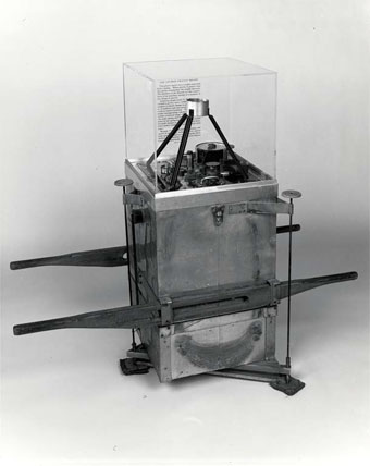This 1930s gravimeter is a rare example of exhibit from hall of petroleum