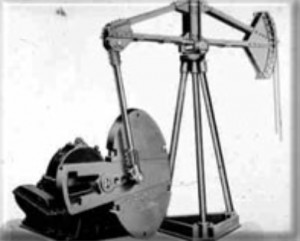 Rare photo of oil well pump Walter Trout in 1925.