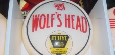 A gas pump globe for Wolf's Head, which was founded as a chemical company in 1879.