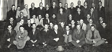 The 42 volunteers from Noble Drilling and Fain-Porter Drilling companies who drilled in Sherwood Forest during WWII.