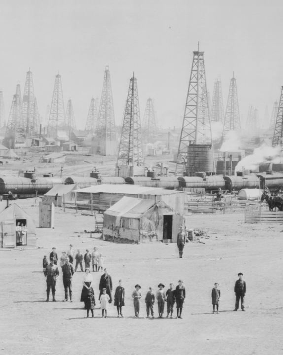 Detail from Library of Congress circa 1919 photo, "Burkburnett, Texas, the world's wonder oil pool, 