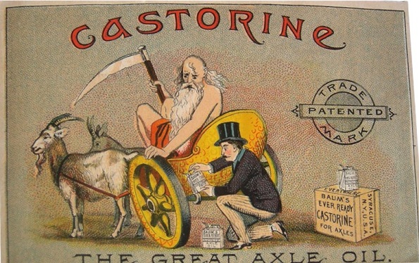  Baum's Castorine Company axle oil ad, circa 1880s
