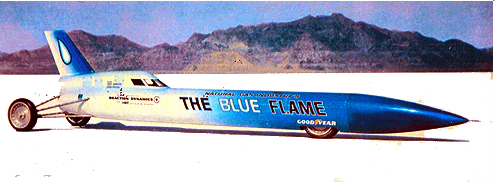 The natural gas-powered Blue Flame, which set the land speed record in 1970.
