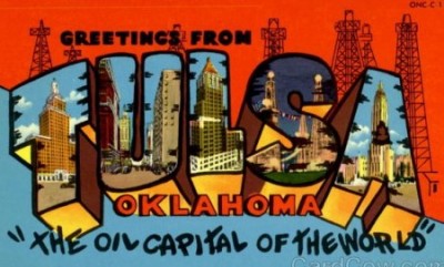 Greetings from Tulsa "Oil Capital of the World" old postcard.