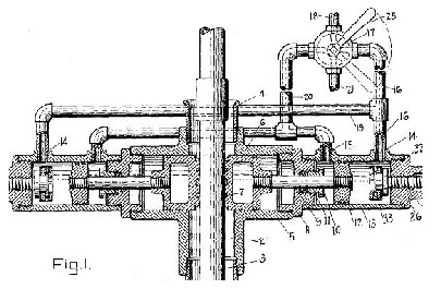 James Abercrombie’ patent drawing of hydrostatic pistons in a blowout preventer.