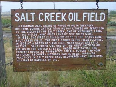 wyoming salt creek oilfield sign