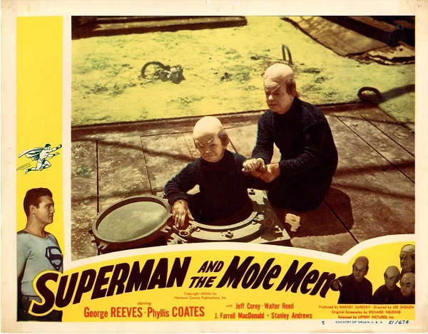 Superman and the Mole Men poster with oil well.