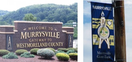 'Welcome to Murrysville' sign on Route 22 East