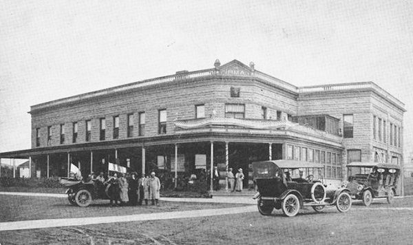 Buffalo Bill owned the Irma Hotel in Cody, seen here circa 1920.