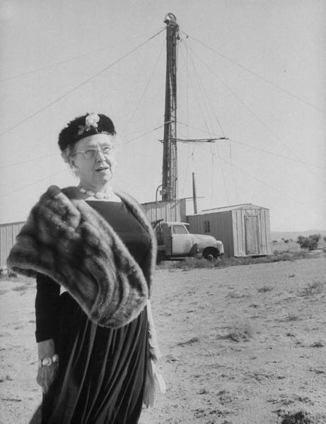 Life magazine in 1955 featured Stella Dysart and her drilling rig.