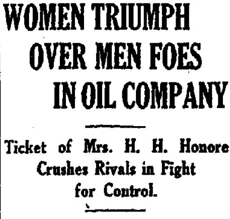  The victory was short lived, although the company failed soon after men join the board in 1920.