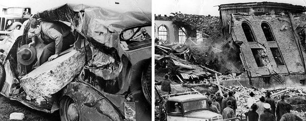 New London Texas School Explosion news photos of destruction in 1939.
