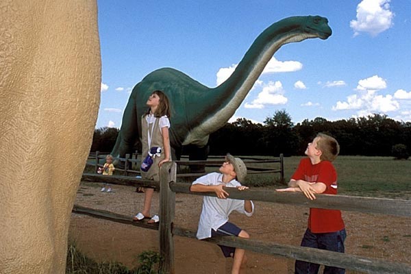 Sinclair Oil Company's 70-foot Apatosaurus on display at Dinosaur Valley State Park in Texas.
