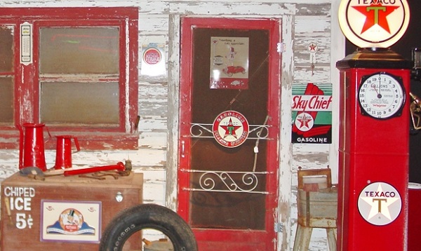  Texaco station is among the indoor exhibits featured at the National Route 66 Museum