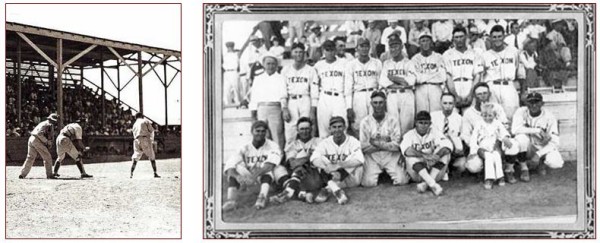 First oil “company town” in the Permian Basin, Texon, baseball team and field.
