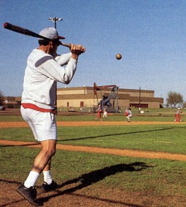  Van, Texas, baseball fielding practice at the oil town's high school.