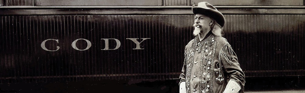 Buffalo Bill Cody, oil company investor, pictured in buckskins