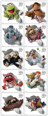 Kermit the frog and friends commemorative stamps
