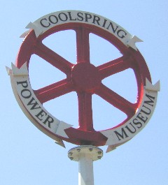 Coolspring Power Museum sign at museum.