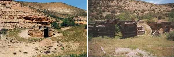 Mine entrance where Ute Oil Company attempted to profit from oil shale.