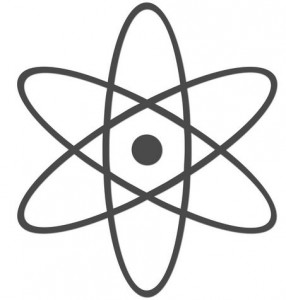 simple atom molecule illustration.