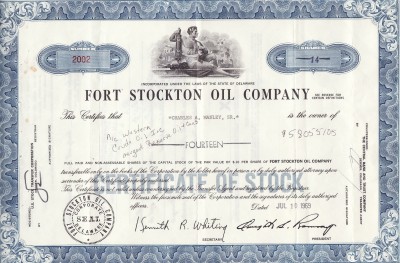 Mangler prøve udrydde Old Oil Stocks - in progress “F” - American Oil & Gas Historical Society