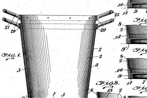 oil drum steel can patent drawing of 1902