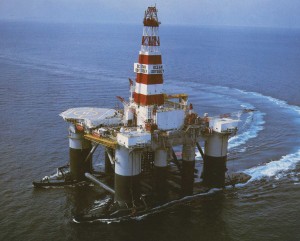 offshore rocket launcher began as this drilling rig
