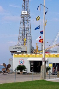 Ocean Star oil museum in Galveston Bay. 