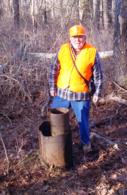 Millville resident George Martin at an abandoned New Jersey oil well.