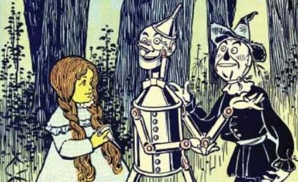 Illustration from 1900 children's book Wizard of Oz by L. Frank Baum includes the Tim Man -- a petroleum-related character.