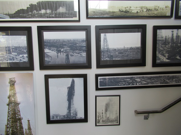  Historic Oklahoma oilfield photos are on display in the Mid-Continent Geological Library.