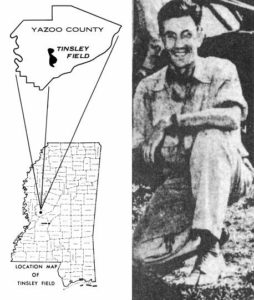 Mississippi geologist Fred Mellen and Yazoo oilfield map