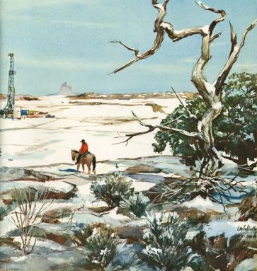 Cover art from 1961 report of Arizona Oil and Gas Conservation Commission