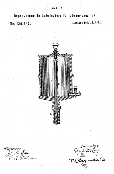 Patent for the Real McCoy of 1872