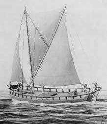 Sailing vessel known as a brig, circa mid-1500s.