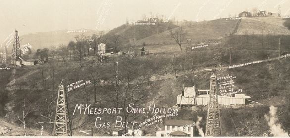 Library of Congress image of McKeesport, PA, "Snake Hollow Gas Belt."