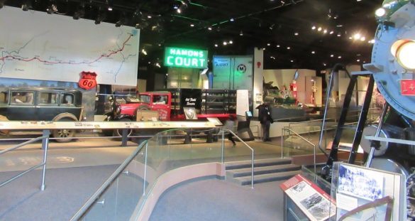 An exhibit about the history of Route 66 — commissioned in 1926 and fully paved by the late 1930s — is part of the Transportation Hall at the National Museum of American History.