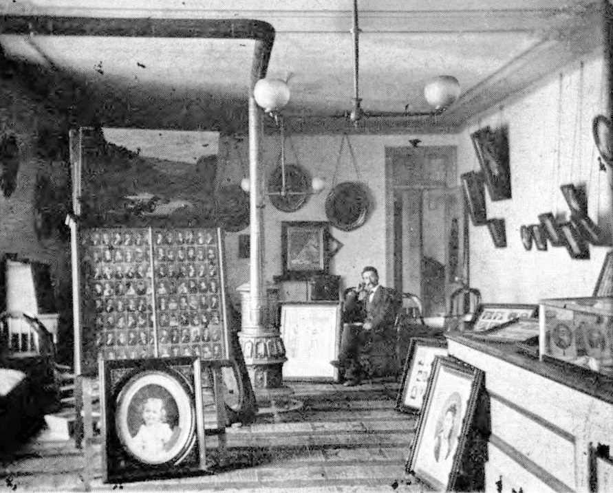 oilfield photographer John Mather sitting in his studio