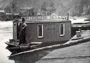 oilfield photographer John Mather  and his floating studio barge