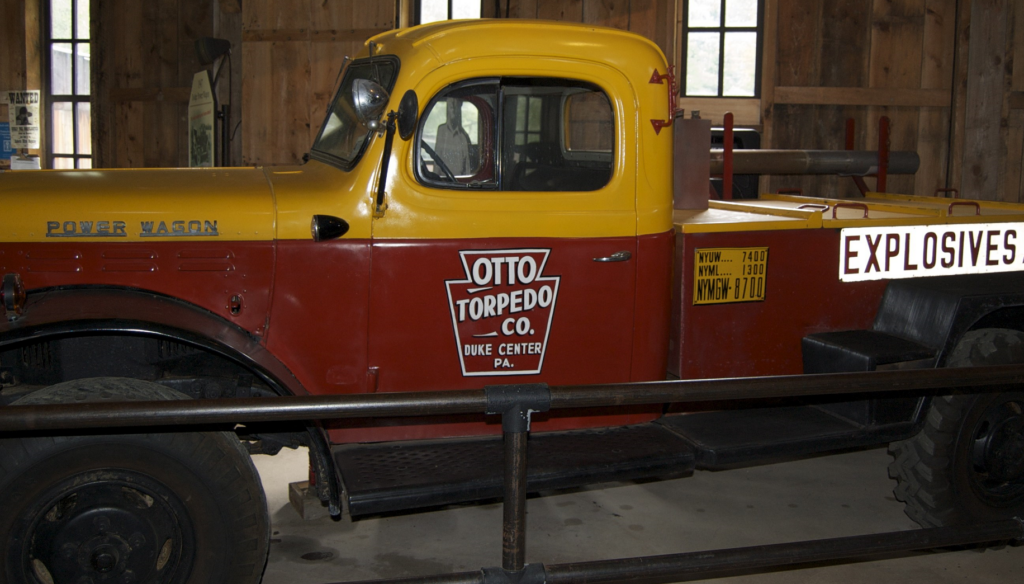  Otto Torpedo Company truck on display at the Drake Well Museum.