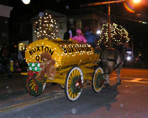 Buxton Oil Wagon in Christmas Parade
