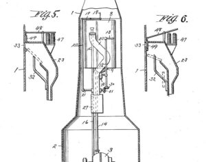 Detail from the coin-operated gasoline pump patented in 1926 by Lewis P Starkey of Fort Collins, Colorado.