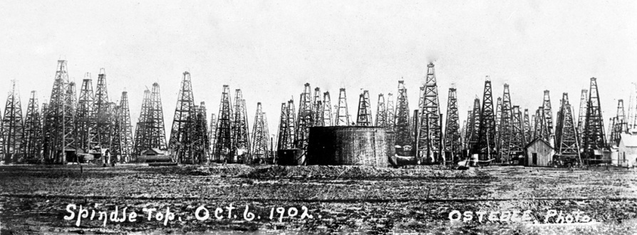 Spindletop derricks photo by Halvor Ostebee, who opened a gallery in Beaumont, Texas, in 1897.